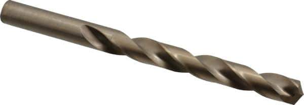 Triumph Twist Drill - 29/64" 135° Cobalt Jobber Drill - Oxide/Gold Finish, Right Hand Cut, Spiral Flute, Straight Shank, 5-5/8" OAL, Split Point - Apex Tool & Supply