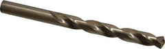 Triumph Twist Drill - 31/64" 135° Cobalt Jobber Drill - Oxide/Gold Finish, Right Hand Cut, Spiral Flute, Straight Shank, 5-7/8" OAL, Split Point - Apex Tool & Supply