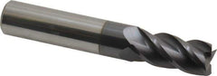 Accupro - 31/64", 1" LOC, 1/2" Shank Diam, 3" OAL, 4 Flute, Solid Carbide Square End Mill - Single End, AlTiN Finish, Spiral Flute, 40° Helix, Centercutting, Right Hand Cut, Right Hand Flute - Apex Tool & Supply