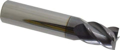Accupro - 31/64", 5/8" LOC, 1/2" Shank Diam, 2-1/2" OAL, 4 Flute, Solid Carbide Square End Mill - Single End, AlTiN Finish, Spiral Flute, 40° Helix, Centercutting, Right Hand Cut, Right Hand Flute - Apex Tool & Supply