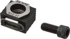 Mitee-Bite - 5,500 Lb Holding Force Single Vise Wedge Clamp - 1.06" Wide x 0.83" Deep x 0.59" High Base, 48 to 52 HRC, 1.06 to 1.22" Jaw Spread, 30 Lb/Ft Torque, 5/16-18 Screw Thread - Apex Tool & Supply