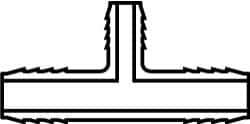 Value Collection - 1 x 3/4 x 1/2" Barb, Multiple Barbed Tube Reducing Tee - PVC, Male - Apex Tool & Supply