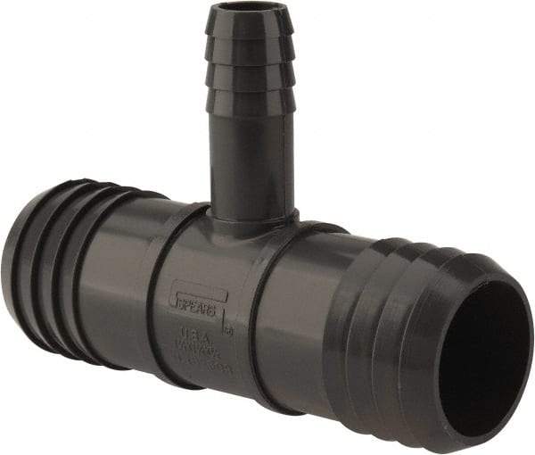 Value Collection - 1-1/4 x 1-1/4 x 1/2" Barb, Multiple Barbed Tube Reducing Tee - PVC, Male - Apex Tool & Supply