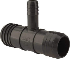 Value Collection - 1-1/4 x 1-1/4 x 1/2" Barb, Multiple Barbed Tube Reducing Tee - PVC, Male - Apex Tool & Supply