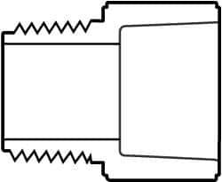 Value Collection - 8" PVC Plastic Pipe Male Adapter - Schedule 40, MIPT x Slip End Connections - Apex Tool & Supply