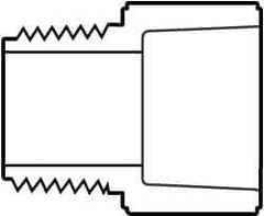 Value Collection - 8" PVC Plastic Pipe Male Adapter - Schedule 40, MIPT x Slip End Connections - Apex Tool & Supply