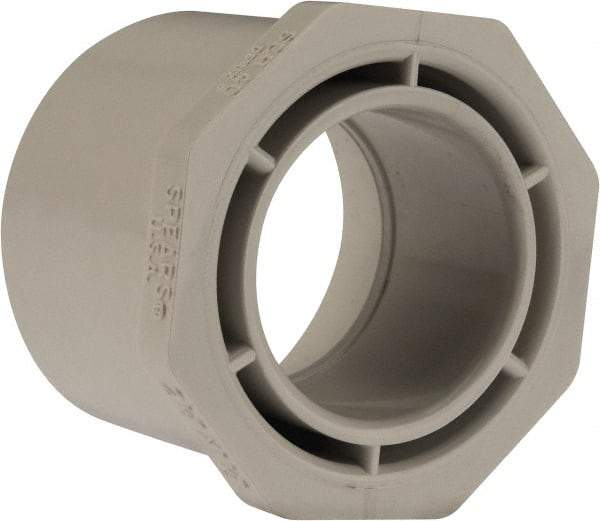 Value Collection - 2-1/2 x 1-1/2" PVC Plastic Pipe Bushing - Schedule 40, Spig x Slip End Connections - Apex Tool & Supply