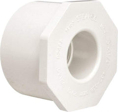Value Collection - 3 x 1-1/4" PVC Plastic Pipe Bushing - Schedule 40, Spig x Slip End Connections - Apex Tool & Supply