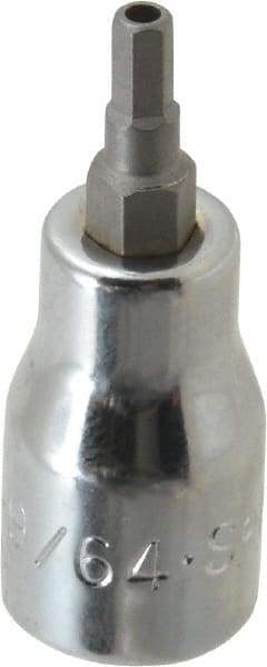 SK - 3/8" Drive, 9/64" Hex Bit Socket - 1-11/16" OAL, Tamper Resistant - Apex Tool & Supply