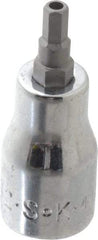 SK - 3/8" Drive, 5/32" Hex Bit Socket - 1-11/16" OAL, Tamper Resistant - Apex Tool & Supply