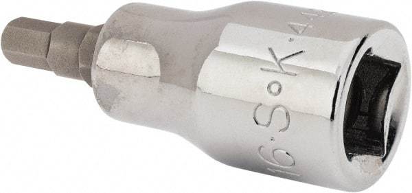 SK - 3/8" Drive, 3/16" Hex Bit Socket - 1-11/16" OAL, Tamper Resistant - Apex Tool & Supply