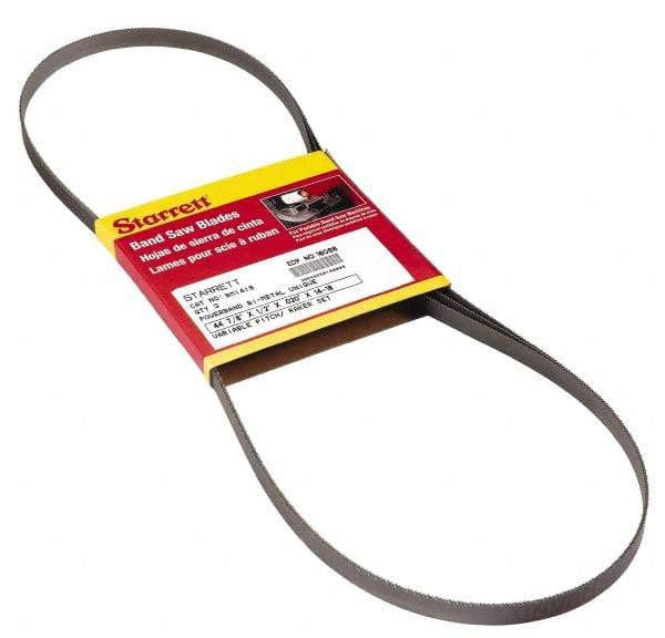 Starrett - 3' 8-7/8" Long x 0.02" Thick, 14 Teeth per Inch, Portable Band Saw Blade - Bi-Metal Blade, High Speed Steel Teeth, Toothed Edge - Apex Tool & Supply