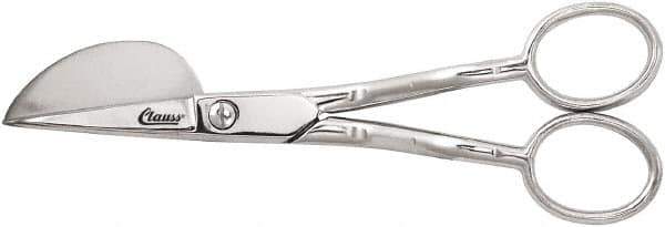 Clauss - 1-1/4" LOC, 6" OAL Carbon Steel Nap Shears - Offset Handle, For General Purpose Use - Apex Tool & Supply