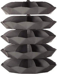Durham - 2,500 Lb Capacity, 22" Deep x 57-1/2" High, Rotating Bin Rack - 1 Side, Gray Steel Bins - Apex Tool & Supply
