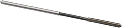 Interstate - 0.1325" High Speed Steel 6 Flute Chucking Reamer - Straight Flute, 0.1275" Straight Shank - Apex Tool & Supply