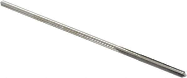 Interstate - 0.133" High Speed Steel 6 Flute Chucking Reamer - Straight Flute, 0.1275" Straight Shank - Apex Tool & Supply