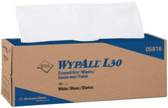 WypAll - L30 Dry General Purpose Wipes - Pop-Up, 9-3/4" x 16-3/8" Sheet Size, White - Apex Tool & Supply