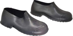 Dunlop Protective Footwear - Men's 8-9 Rain & Cold Resistant Overshoes - 4" High, Plain Toe, Nonslip & Cleated Sole, PVC Upper, Black - Apex Tool & Supply