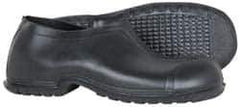 Dunlop Protective Footwear - Men's 10-11 Rain & Cold Resistant Overshoes - 4" High, Plain Toe, Nonslip & Cleated Sole, PVC Upper, Black - Apex Tool & Supply