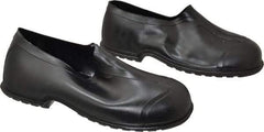 Dunlop Protective Footwear - Men's 12-13 Rain & Cold Resistant Overshoes - 4" High, Plain Toe, Nonslip & Cleated Sole, PVC Upper, Black - Apex Tool & Supply