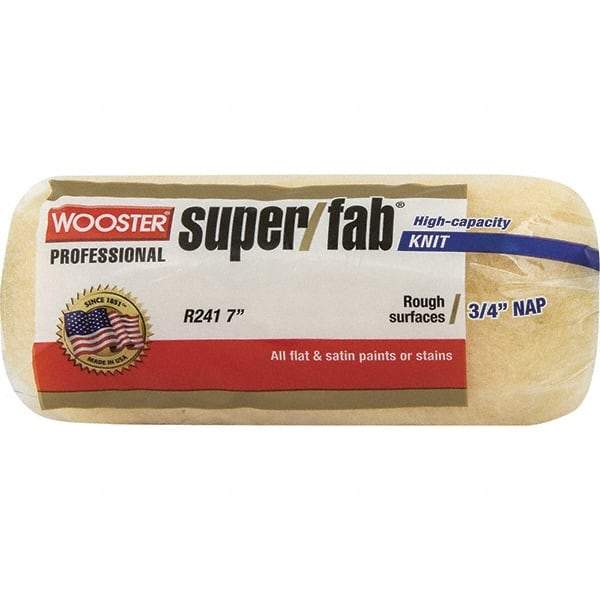 Wooster Brush - 3/4" Nap, 7" Wide Paint Roller - Semi-Rough to Rough Texture, Synthetic Knit - Apex Tool & Supply