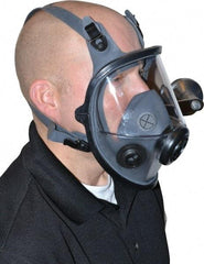 North - Series 5400, Size S Full Face Respirator - 4-Point Suspension, Threaded Connection - Apex Tool & Supply