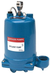 Goulds Pumps - 1/2 hp, 115 Amp Rating, 115 Volts, Capacitor Start Operation, Effluent Pump - 1 Phase, Cast Iron Housing - Apex Tool & Supply