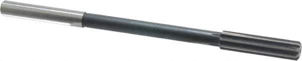 Interstate - 0.435" High Speed Steel 8 Flute Chucking Reamer - Straight Flute, 0.373" Straight Shank - Apex Tool & Supply