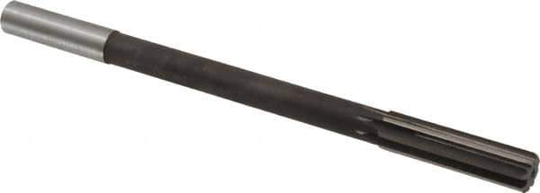 Interstate - 0.611" High Speed Steel 8 Flute Chucking Reamer - Straight Flute, 9/16" Straight Shank - Apex Tool & Supply