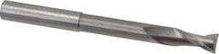 Accupro - 3/8", 3/4" LOC, 3/8" Shank Diam, 4" OAL, 2 Flute, Solid Carbide Square End Mill - Single End, Uncoated, Spiral Flute, 40° Helix, Centercutting, Right Hand Cut, Right Hand Flute - Apex Tool & Supply