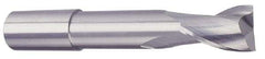 Accupro - 3/4", 1-1/2" LOC, 3/4" Shank Diam, 6" OAL, 2 Flute, Solid Carbide Square End Mill - Single End, TiCN Finish, Spiral Flute, 40° Helix, Centercutting, Right Hand Cut, Right Hand Flute - Apex Tool & Supply