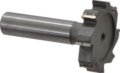Made in USA - 1-1/2" Diam x 5/16" Face Width, Carbide-Tipped, 8 Teeth, Shank Connection Woodruff Keyseat Cutter - Uncoated, 2-5/16" OAL x 1/2" Shank, Straight Teeth, ANSI 1012, Old Standard 25 - Apex Tool & Supply