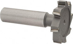 DORMER - 28.5mm Diam x 8mm Face Width, High Speed Steel, 8 Teeth, Shank Connection Woodruff Keyseat Cutter - Uncoated, 12mm Shank Diam, Staggered Teeth - Apex Tool & Supply