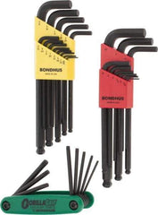 Bondhus - 30 Piece T9 to T40 Protanium Assortment Torx/Hex Combo Key Set - T9, T10, T15, T20, T25, T27, T35, T40 Torx Size - Apex Tool & Supply