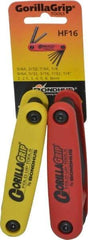 Bondhus - 16 Piece Fold-Up Hex Key Set - Hex Range 5/64 to 1/4" - Apex Tool & Supply