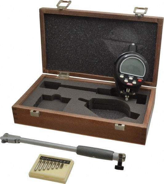 SPI - 0.7 to 1-1/2", 5" Deep, Electronic Bore Gage - Up to 0.00025" Accuracy, 0.001mm Resolution, Data Output, Includes Indicator - Apex Tool & Supply