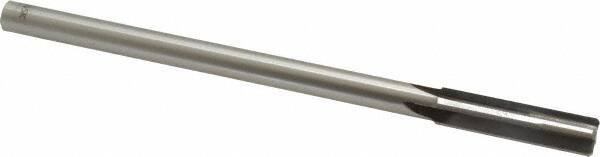 Made in USA - 0.4355" Carbide-Tipped 4 Flute Chucking Reamer - Straight Flute, 3/8" Straight Shank, 1-3/4" Flute Length, 7" OAL - Apex Tool & Supply