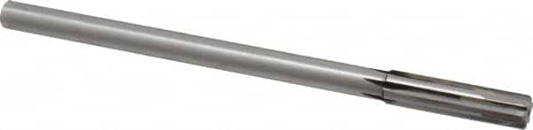Made in USA - 0.4995" Carbide-Tipped 6 Flute Dowel Pin Chucking Reamer - Apex Tool & Supply