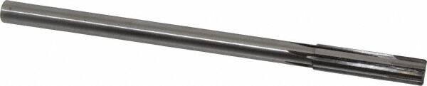 Made in USA - 1/2" Carbide-Tipped 6 Flute Chucking Reamer - Straight Flute, 7/16" Straight Shank, 2" Flute Length, 8" OAL - Apex Tool & Supply