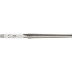 Interstate - 1/4" Small End, 0.38" Large End, 11/32" Shank, 3-1/8" Flute, Brown and Sharpe Taper Reamer #2 - Apex Tool & Supply