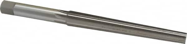 Interstate - 0.35" Small End, 0.45" Large End, 7/16" Shank, 3-11/16" Flute, Brown and Sharpe Taper Reamer #4 - Apex Tool & Supply