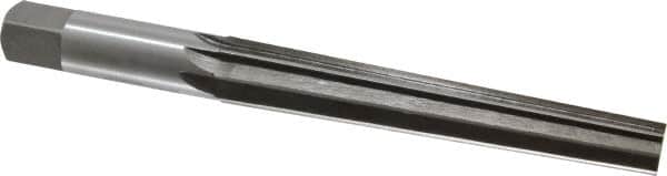 Interstate - 0.6" Small End, 0.803" Large End, 3/4" Shank, 4-7/8" Flute, Brown and Sharpe Taper Reamer #7 - Apex Tool & Supply