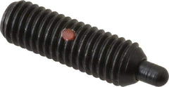 Gibraltar - M8 x 1.25, 25mm Thread Length, 5mm Plunger Projection, Steel Threaded Spring Plunger - 3.43mm Max Plunger Diam, 25mm Plunger Length, 2.98 Lb Init End Force, 14.88 Lb Final End Force, 4mm Hex - Apex Tool & Supply