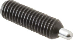Gibraltar - M8 x 1.25, 25mm Thread Length, 5mm Plunger Projection, Steel Threaded Spring Plunger - 3.43mm Max Plunger Diam, 25mm Plunger Length, 1.5 Lb Init End Force, 4.48 Lb Final End Force, 4mm Hex - Apex Tool & Supply