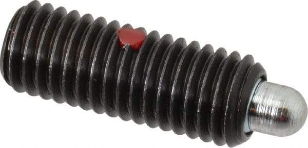 Gibraltar - M12 x 1.75, 32mm Thread Length, 6mm Plunger Projection, Steel Threaded Spring Plunger - 6.3mm Max Plunger Diam, 32mm Plunger Length, 2.7 Lb Init End Force, 9.24 Lb Final End Force, 6mm Hex - Apex Tool & Supply