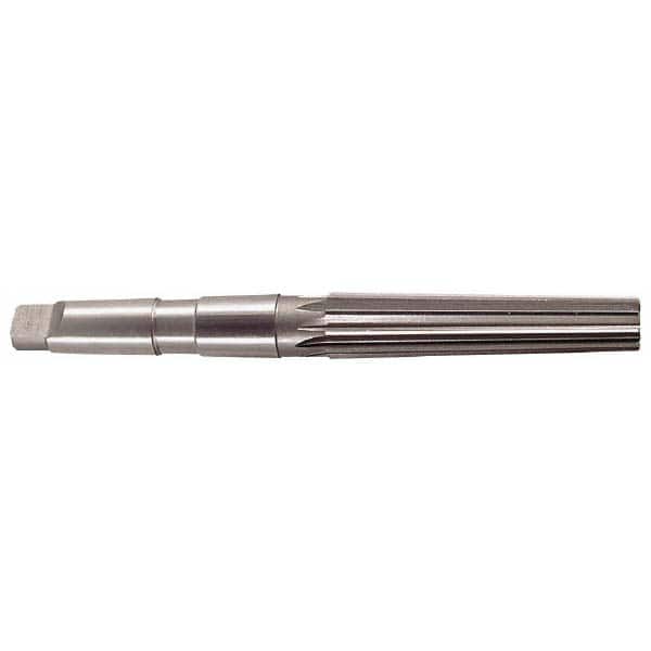 Interstate - 1.4717" Small End, 1.8005" Large End, 1-1/2" Tapered Shank, 6-1/4" Flute, 5MT Morse Taper Reamer - Apex Tool & Supply