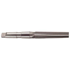 Interstate - 1.4717" Small End, 1.8005" Large End, 1-1/2" Tapered Shank, 6-1/4" Flute, 5MT Morse Taper Reamer - Apex Tool & Supply