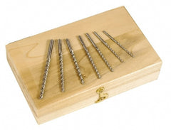 Alvord Polk - #7 to #0 Pin, 0.0497 to 0.1287" Diam, 0.0497 to 0.1287" Small End, Straight Shank, Taper Pin Reamer Set - Apex Tool & Supply