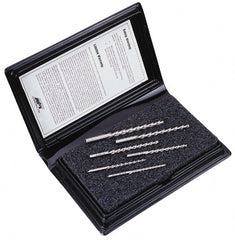 Alvord Polk - #0 to #5 Pin, 0.1287 to 0.2409" Diam, 0.1287 to 0.2409" Small End, Straight Shank, Taper Pin Reamer Set - Apex Tool & Supply