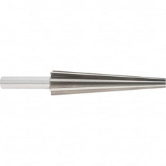 Alvord Polk - 1" Diam, 3/8" Small End Diam, 1/2" Diam Round Shank, 4-1/2" Flute, Repairman's Reamer - Apex Tool & Supply